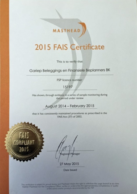 Gariep FSP License
